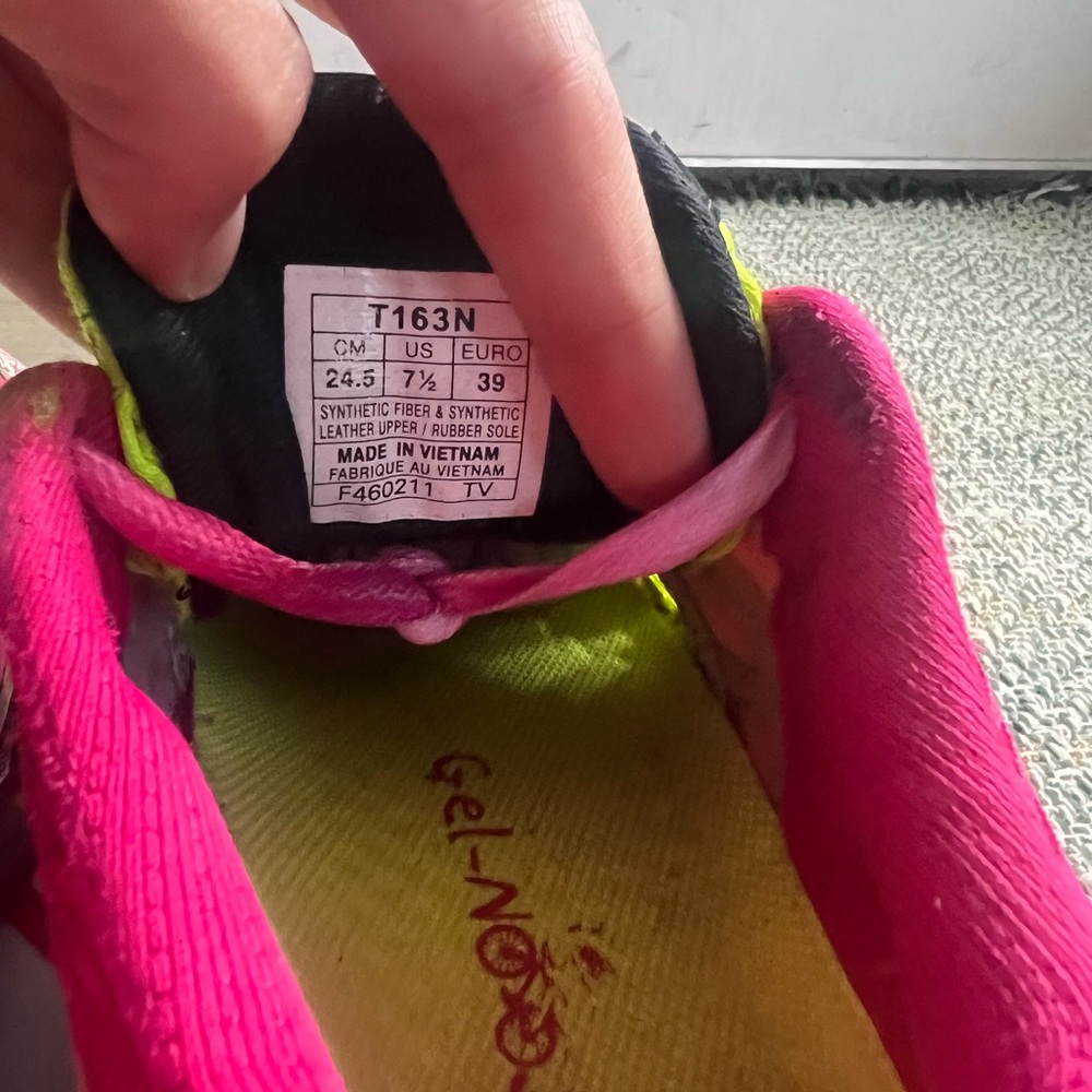 ASICS Women’s Gel-Noosa Tri 6 Pink Lime Green T163N - Picture 7 of 8